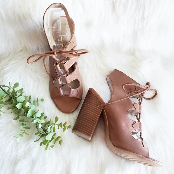 Aldo Shoes - Aldo Platform Sandals Brown Lace Up Gladiator 7.5